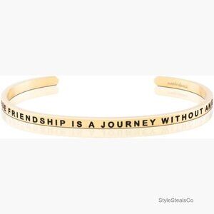Adjustable Cuff Bracelet Stainless Steel Gold Dipped Inspirational Engraved
